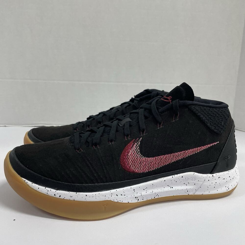 Nike Kobe A.D. Mid Black Gum 922482 006 Size 9.5 Bryant Lakers Basketball Shoes